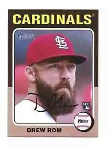 2024 Topps Heritage #382 RC Drew Rom ROOKIE St. Louis Cardinals Baseball Card - Picture 1 of 1