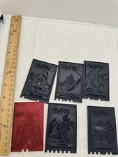Yu-Gi-Oh Black Plastic Molds Cards Stamps - Celtic Warrior, Time Wizard Set Of 6