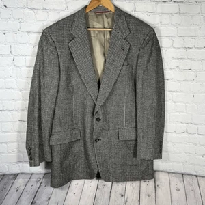 Jos A Bank Pure Camel Hair Houndstooth Blazer Sport Coat Made in USA 42L - Bild 1 von 10