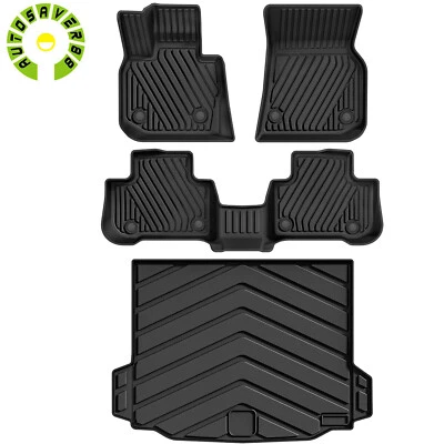 4Pcs Car Floor Mats + Cargo Liner for 2018- 2024 BMW X3 All Weather TPE Rubber Foto 1 de 4