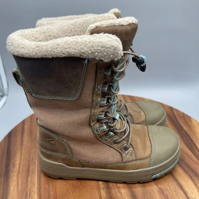 Botas KEEN para mujer 6 Snow Rover 200 gramos cuero impermeable lona zapatos de invierno Foto 1 de 4