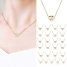 26 Initial Heart Shape Alphabet Necklace For Women Diamond Shaped Pendant