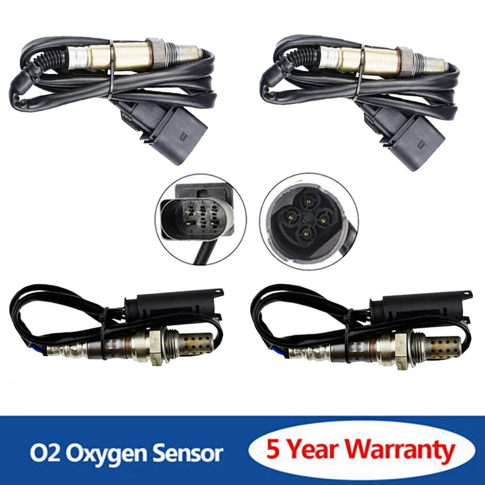 4pcs Upper+Lower Oxygen O2 Sensor For 2004 2005 BMW 545I 645CI 745I 745LI 760I - Image 1 of 4