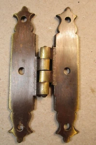 Antique Brass Flush Surface Mount Cabinet Door Hinge Cast Metal A1104 2-7/8" NOS - Picture 1 of 6
