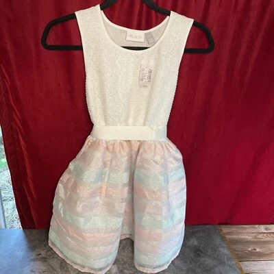 Vestido para niñas The Children’s Place blanco sin mangas 10/12 pastel nuevo con etiquetas pascua Foto 1 de 4