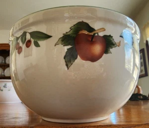 Cade's Cove Nesting Mixing Bowl 8 1/2" Citation Genuine Stoneware White Red ! - Picture 1 of 14