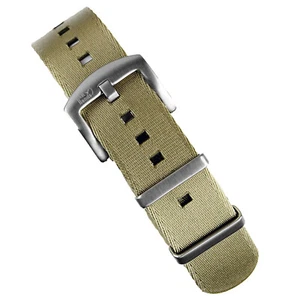B&R Bands Khaki Sicherheitsgurt Nylon Militär Uhrenarmband Strap 20mm 22mm - Bild 1 von 9