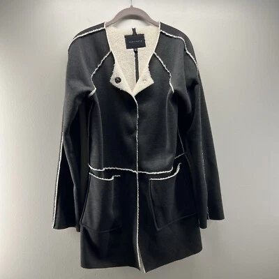 Sanctuary Jacket Shacket Coatigan Womens Medium Gray Long Sleeve Button - Image 1 of 4