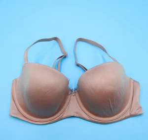 Victorias Secret 34DD Brown Balconet Lined Fringe Blue Bow Bra Body By Lingerie - Picture 1 of 7