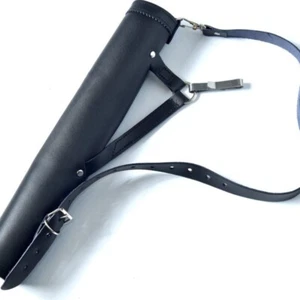 Archery Arrow Quiver Leather Traditional Shoulder Waist Bag Back Bow Hunting - Picture 1 of 5