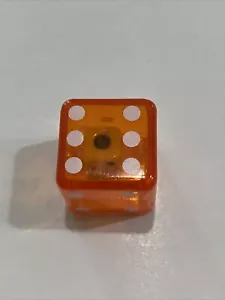 6 Sided “Die In A Die” Orange Dice Board Game Replacement Piece Part New! - Picture 1 of 1