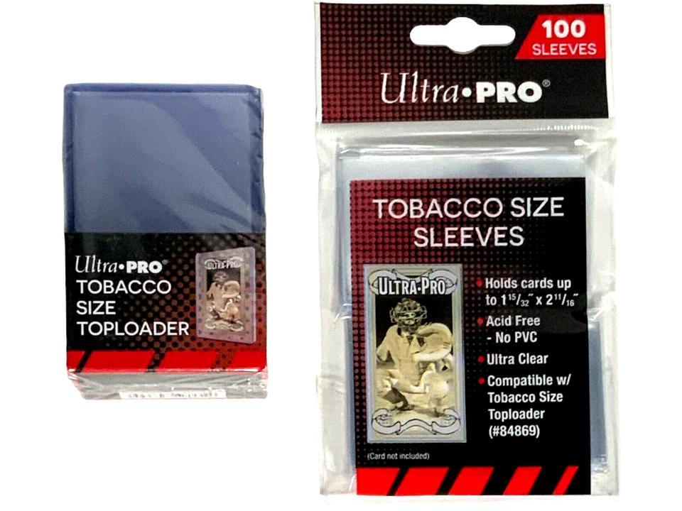 ULTRA PRO TABACO Allen & Ginter TARJETA 25 TOPLOADERS Y 100 MANGAS PAQUETE COMBINADO Foto 1 de 1