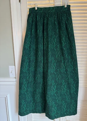 IMPRESIONANTE Maxi Falda Larga Para Mujer Años 60 Forrada Verde y Azul De Colección Foto 1 de 4