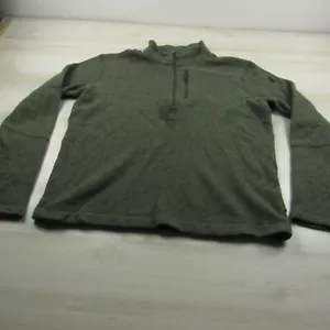 Smartwool Sweater Men Extra Large Green Pullover Quarter Zip Knit Outdoor Wool - Picture 1 of 19