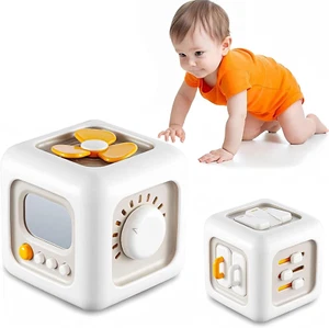 Montessori Toys for 1 Year Old: Baby Activity Cube Sensory Busy Cube for Toddler - Picture 1 of 12