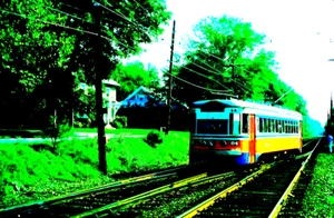 ORIGINAL KODACHROME SLIDE SEPTA TROLLEY#84 DREXEL HILL JCT. AUGUST 16, 1981 - Picture 1 of 1