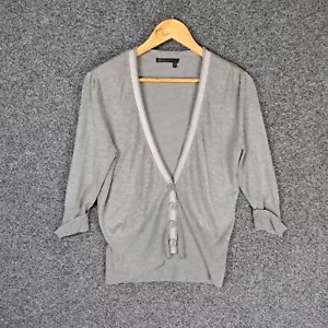 David Lawrence Womens Cardigan Size M Medium Grey Knit Stretch - Picture 1 of 9