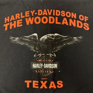 Camiseta Harley Davidson Woodlands TEXAS para hombre motocicleta motociclista EE. UU. ropa de calle - Imagen 1 de 8