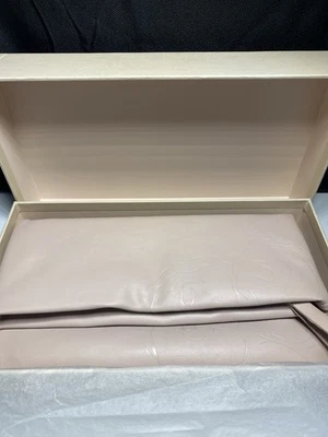 New In Box Valentino Make Up Clutch, Beige, Zippers, Faux Leather  - Image 1 of 4