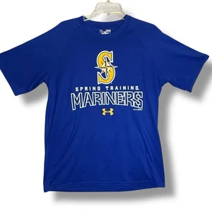 Under Armour Seattle Mariners Spring Training Shirt Blue Medium Peoria AZ - Picture 1 of 8