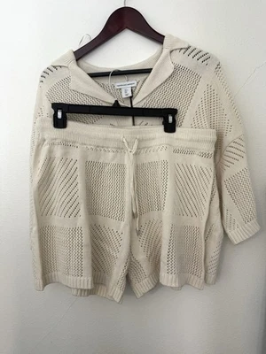 Cupcakes and Cashmere Cream Knit Women's Sleep set. Large - Image 1 of 4