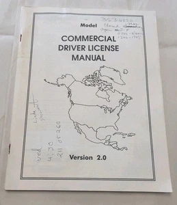 Model Commercial Driver License Manual Version 2.0 3 Parts, 11 Sections - Picture 1 of 7