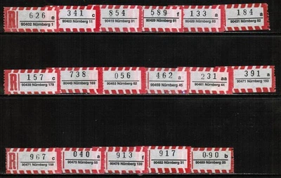 BUND R-Zettel 5-stellige PLZ Bereich 9 abgelöst 91 Stück - Bild 1 von 4