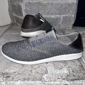 Near Mint Olukai Alapa Li Gray Bungee Laces Boat Deck Shoes Sneakers 13 D Men - Picture 1 of 10