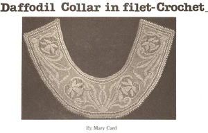 RARE/VINTAGE Mary Card Daffodil Collar/ Crochet Pattern INSTRUCTIONS ONLY - Picture 1 of 1