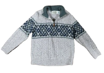 Aran Sweater Market Merino Wool Pullover Mens L Ireland Celtic Fisherman Knit  - Image 1 of 4