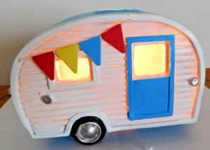 Lámpara de mesa para autocaravana cámper remolque poli resina 63 pulgadas cable blanco azul incluye bombilla - Imagen 1 de 8