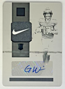 2022 Impeccable GARRETT WILSON Nike Printing Plate Patch Auto One of One (#1/1) - Picture 1 of 2