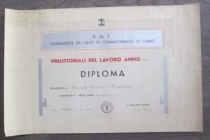 Diploma Pnf - . C. A. 4° Clasificados Carrera para Confezioniste Sarte. ann1941 - Bild 1 von 3
