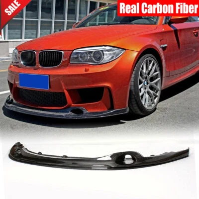 Divisores de labios de parachoques delantero de carbono real para BMW Serie 1 E82 1M cupé 2011-2018 Foto 1 de 4