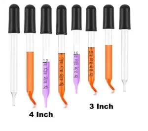 8Pc Assorted Kit of Essential Oils Medicine Art Eye Glass Pipette Dropper - Picture 1 of 8