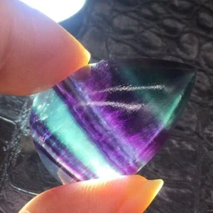 Natural Rainbow Fluorite Gemstone Crystal Water Drop Pendant DIY Healing 1Pc - Picture 1 of 17