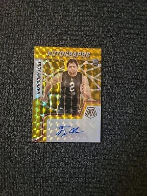 2022 Mosaic Football Troy Anderson Rookie Autograph Gold Prizm 10/10 - SC7502 - Image 1 of 2