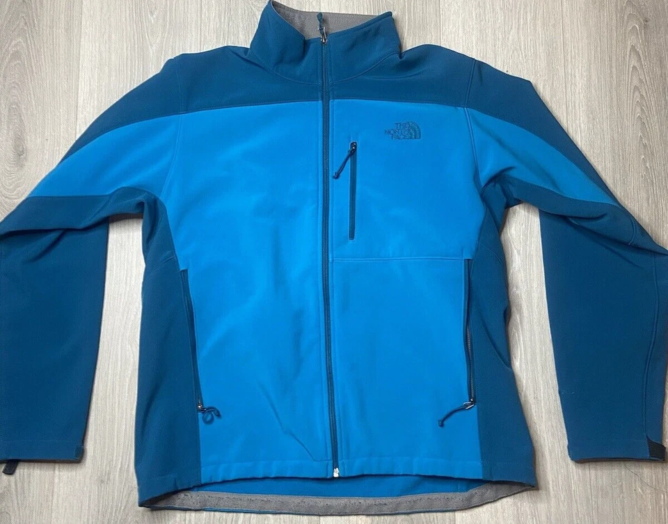 The North Face Jacket Men Large Blue Windwall Fleece Lined Hiking Outdoor Active - Image 1 of 4