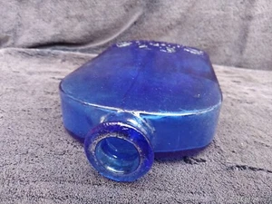 Vidrios De Levante (GOOD COND) 18cm 7" Cobalt Blue Glass Bottle Flask Hand Blown - Picture 1 of 13