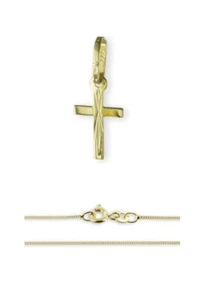 ECHT 333 Gold 8 Karat Kreuz Anhänger Kreuzanhänger Kommunion Konfirmation Kette - Bild 1 von 9