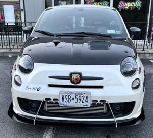 2012-2019 Fiat 500 Abarth Upper Radiator Grille Real 100% Carbon Fiber (NO GLAS) - Picture 1 of 7