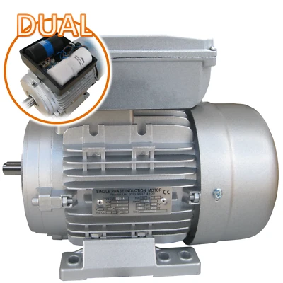 Single Phase Electric Motor 240V 1.1 kW 1.5 HP 1400rpm 4 Pole - image 1 of 4