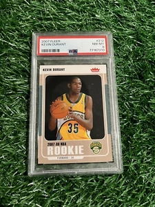 2007-08 FLEER #212 KEVIN DURANT ROOKIE SUPERSONICS PSA 8 - Picture 1 of 3