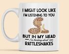 Rattlesnake Gifts Rattlesnake Mug Rattle Snake Coffee Cup In My Head I'm Thinkin