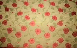 KRAVET POPPY FLOWERS SILK BROCADE FABRIC 9 YARDS POPPY GOLD GREEN - Picture 1 of 9