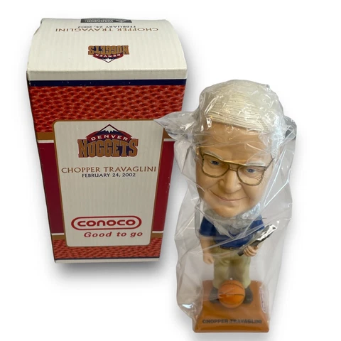 Chopper Travaglini Denver Nuggets 2002 25th Anniversary Bobblehead In Box Cover