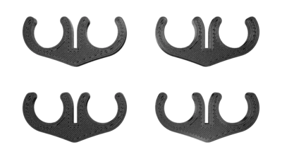 Separadores de cables de bujía de nailon negro de 2 cables de 8,5 mm - Juego de 4 Foto 1 de 4