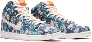 Nike SB Dunk High UK 8.5 US 9.5 Hawaii Sail Blue Green Floral Tear-Away - Picture 1 of 6