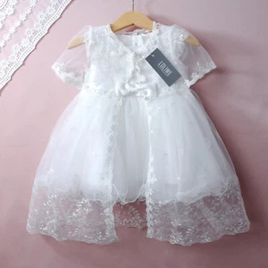 2tlg. Taufkleid Festkleid Mädchenkleid Babykleid Sommerkleid BM24 - Bild 1 von 9