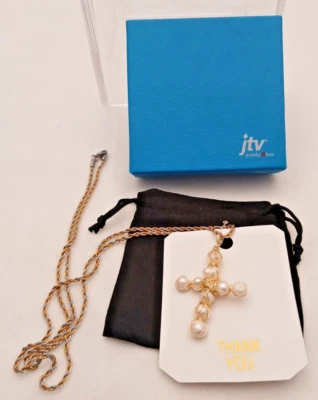 Collar JTV Joyería Cruz Perla 925 Foto 1 de 4